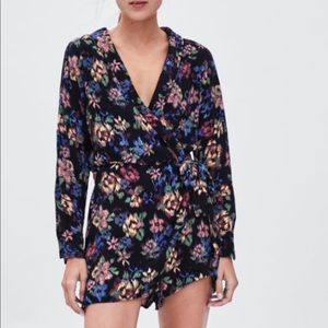 Zara Wrap Floral Jumpsuit Dress